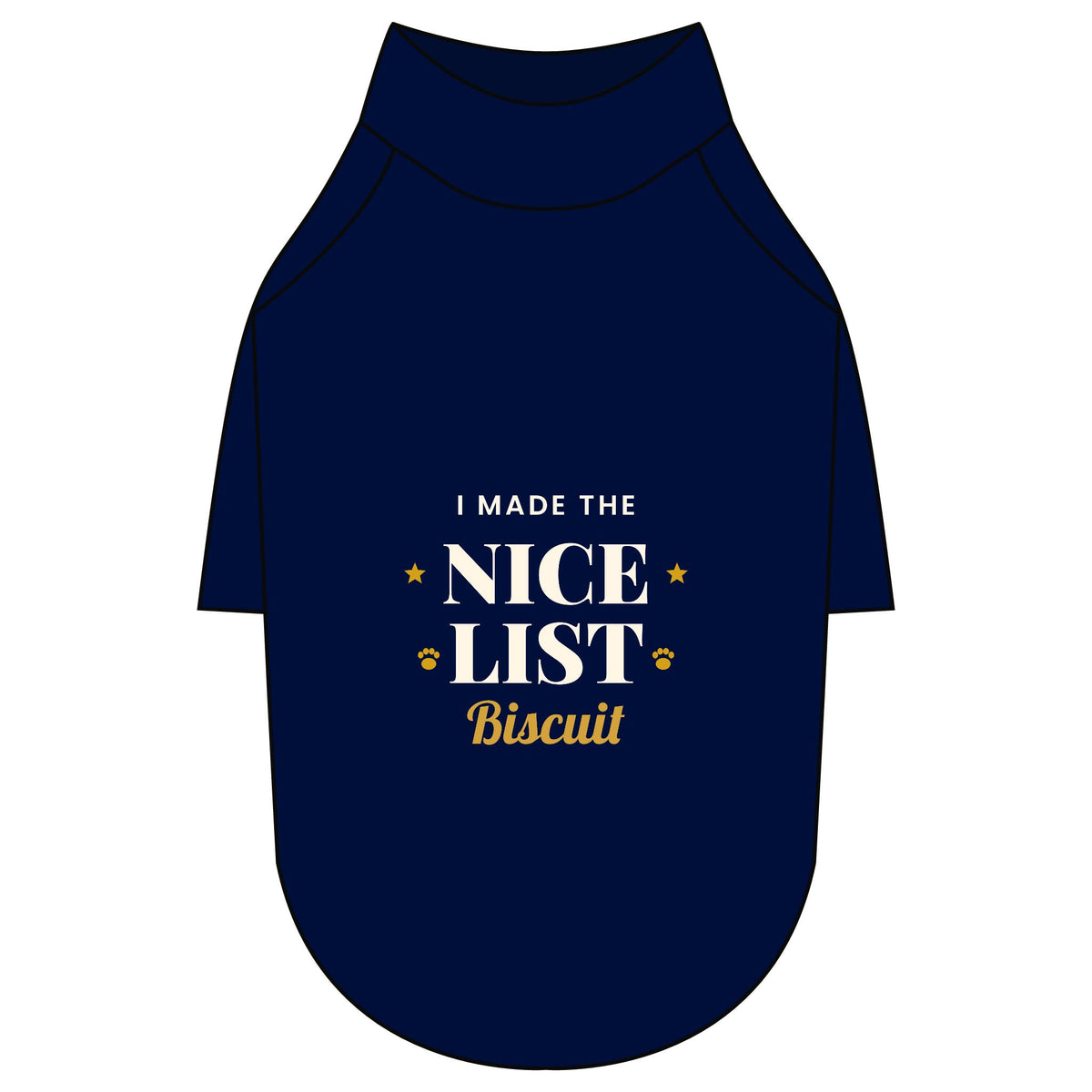 Personalised I Made The Nice List dog T-shirt, navy, size XL - view 17 of 24