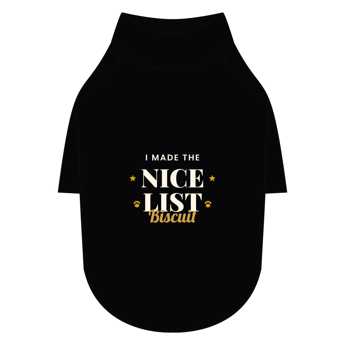 Personalised I Made The Nice List dog T-shirt, black, size XS - view 6 of 24