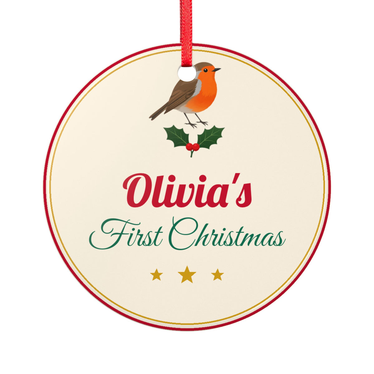 Personalised Baby's First Christmas ceramic bauble - view 2 of 4