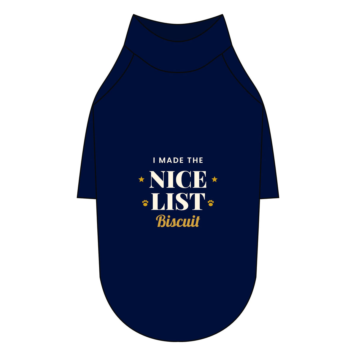 Personalised I Made The Nice List dog T-shirt, navy, size 2XL - view 13 of 24