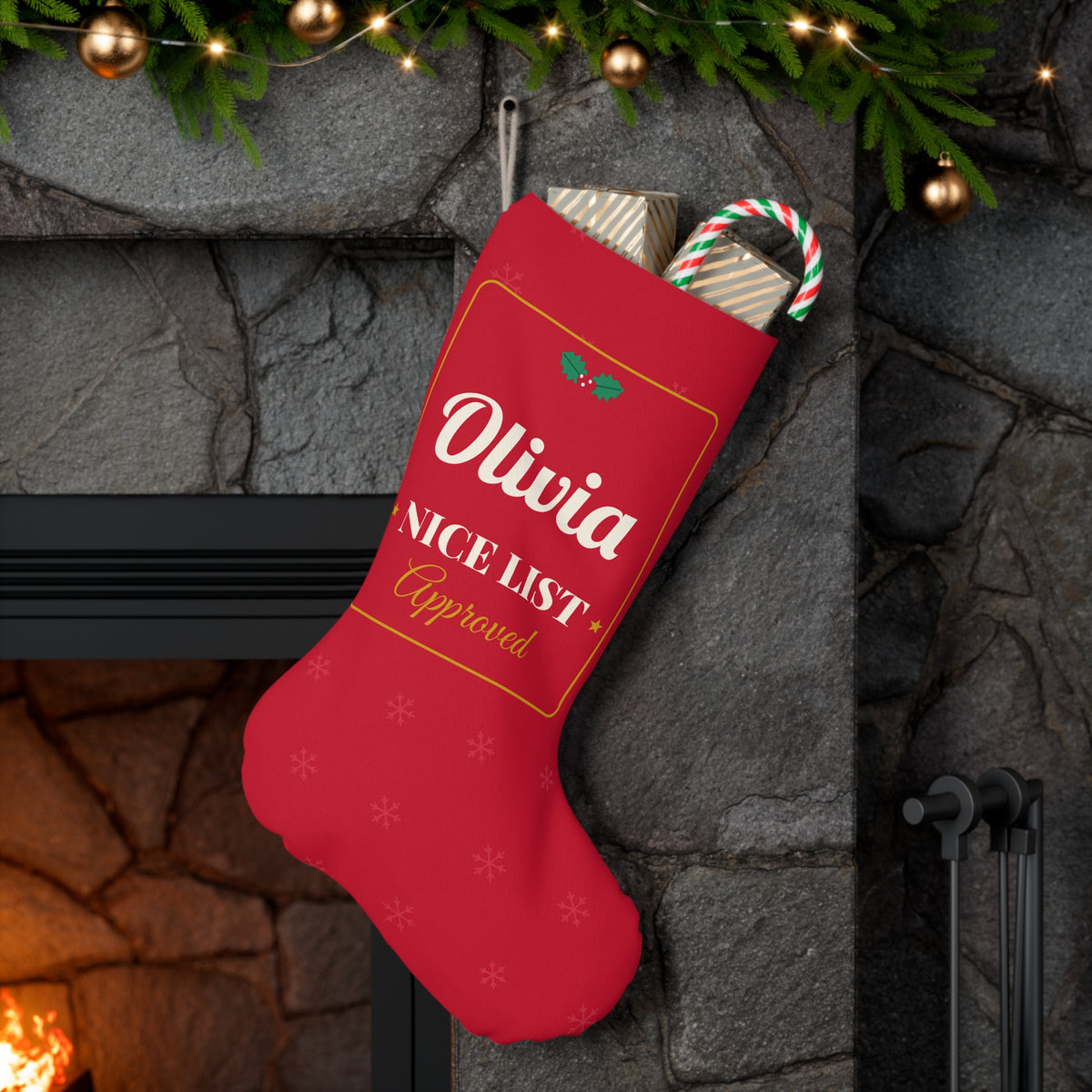 Personalised Nice List Approved Christmas stocking - view 4 of 4