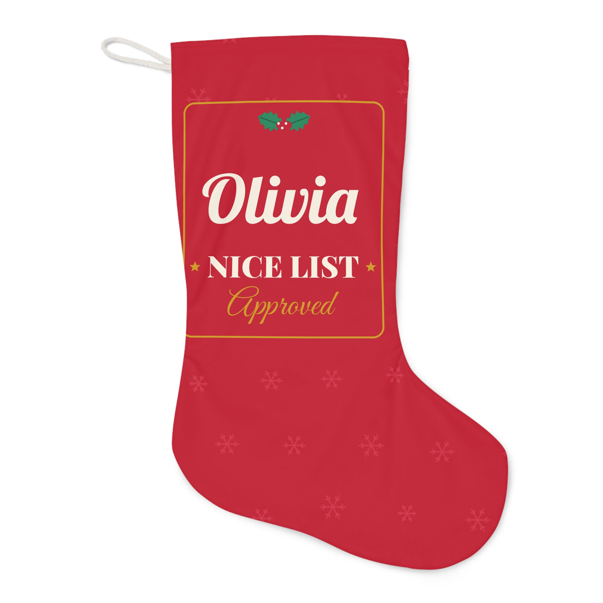 Personalised Nice List Approved Christmas stocking - view 1 of 4