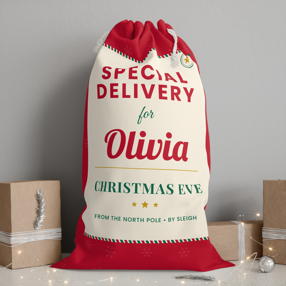 Personalised Special Delivery Christmas Eve sack - view 3 of 3