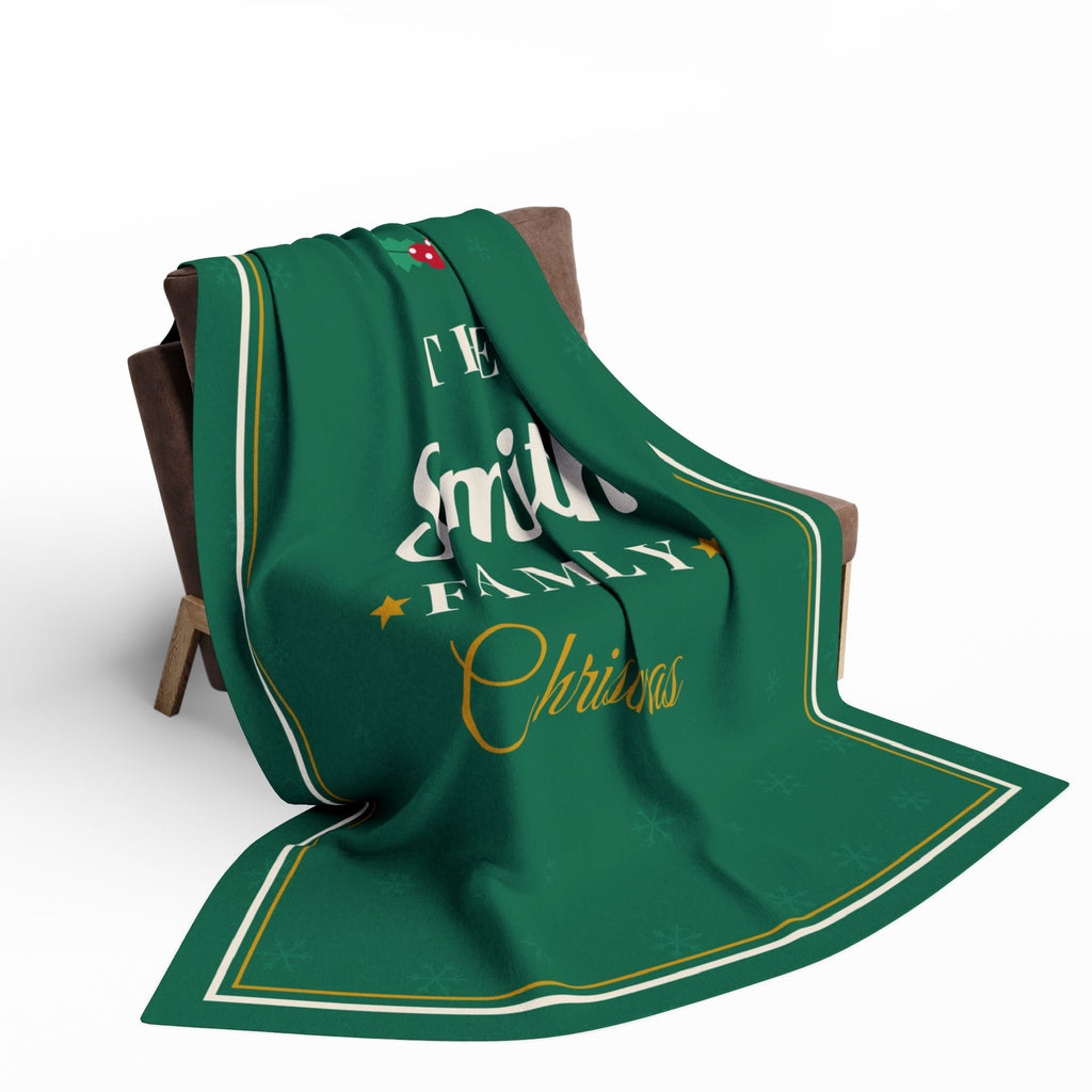 Personalised family Christmas fleece blanket - view 12 of 12
