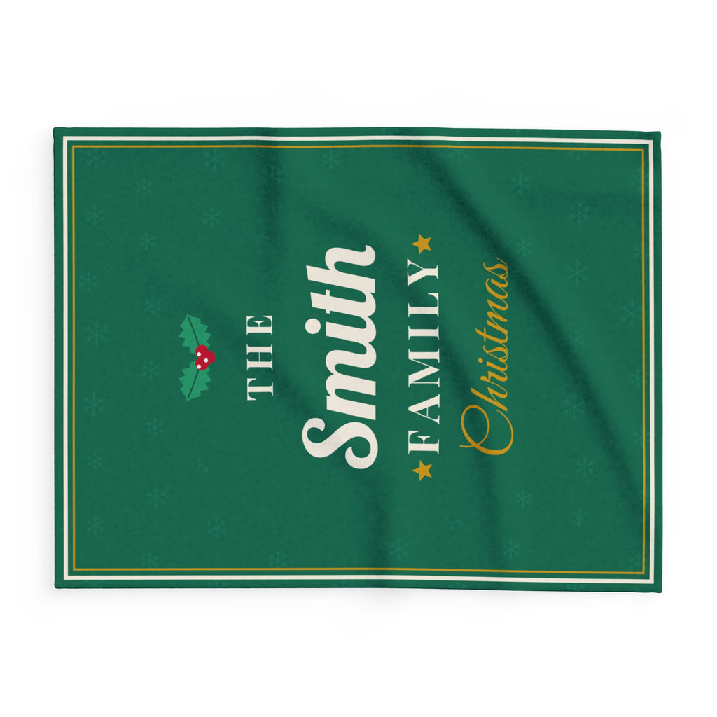 Personalised family Christmas fleece blanket - view 4 of 12