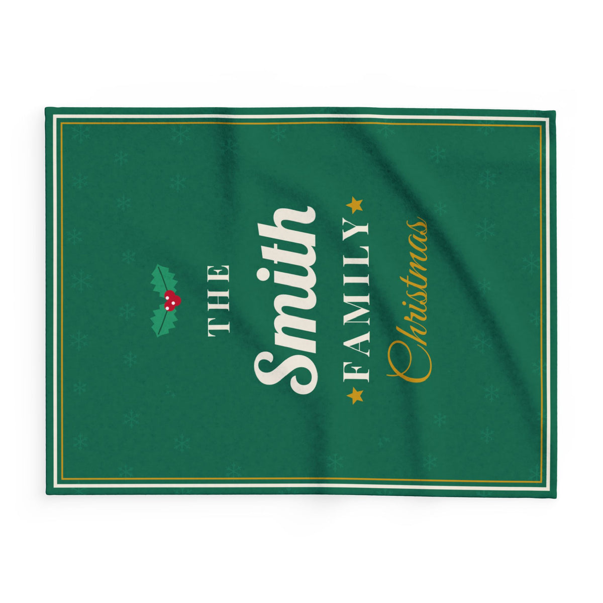 Personalised family Christmas fleece blanket - view 4 of 12