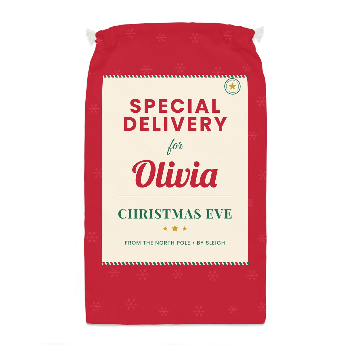 Personalised Special Delivery Christmas Eve sack - view 2 of 3