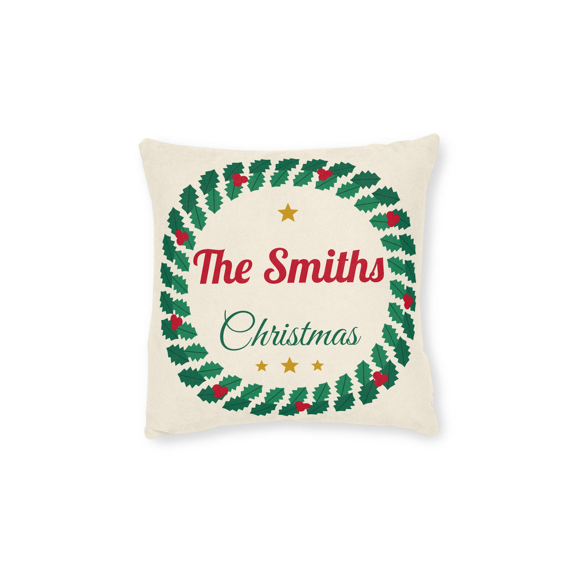 Personalised family Christmas cushion, 12 x 12in - view 1 of 12