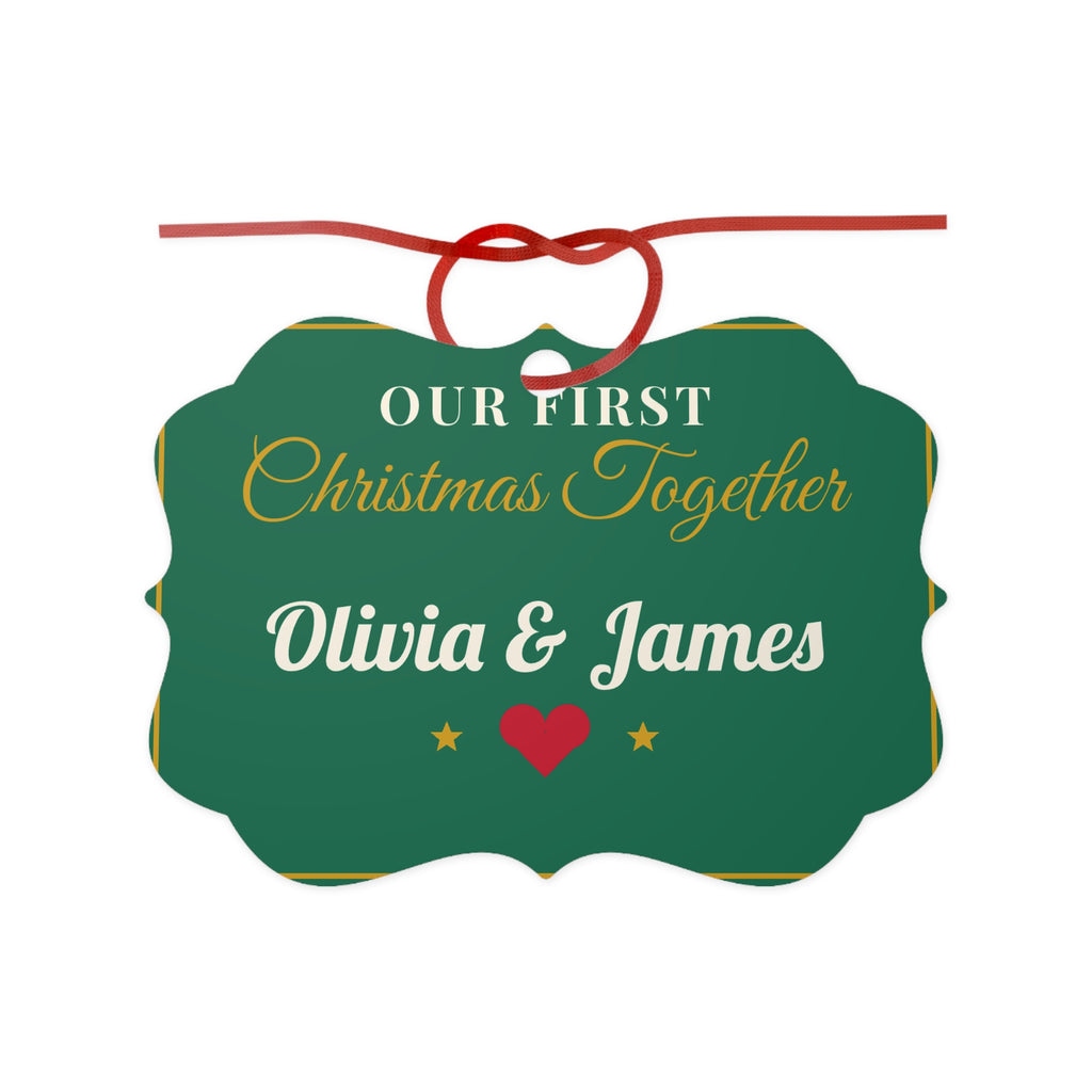 Personalised Our First Christmas Together ornament, rectangle - view 1 of 8