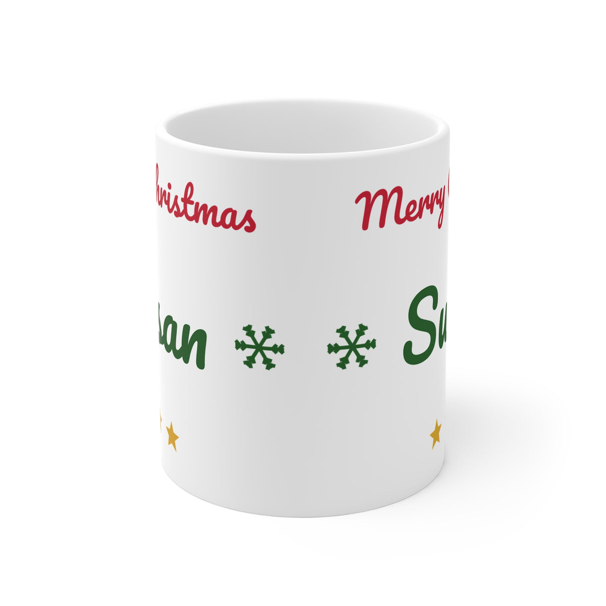 Personalised Merry Christmas name mug, 11oz - view 2 of 4