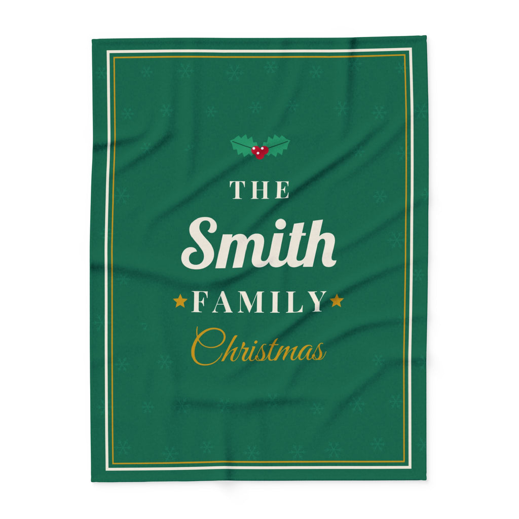 Personalised family Christmas fleece blanket - view 3 of 12