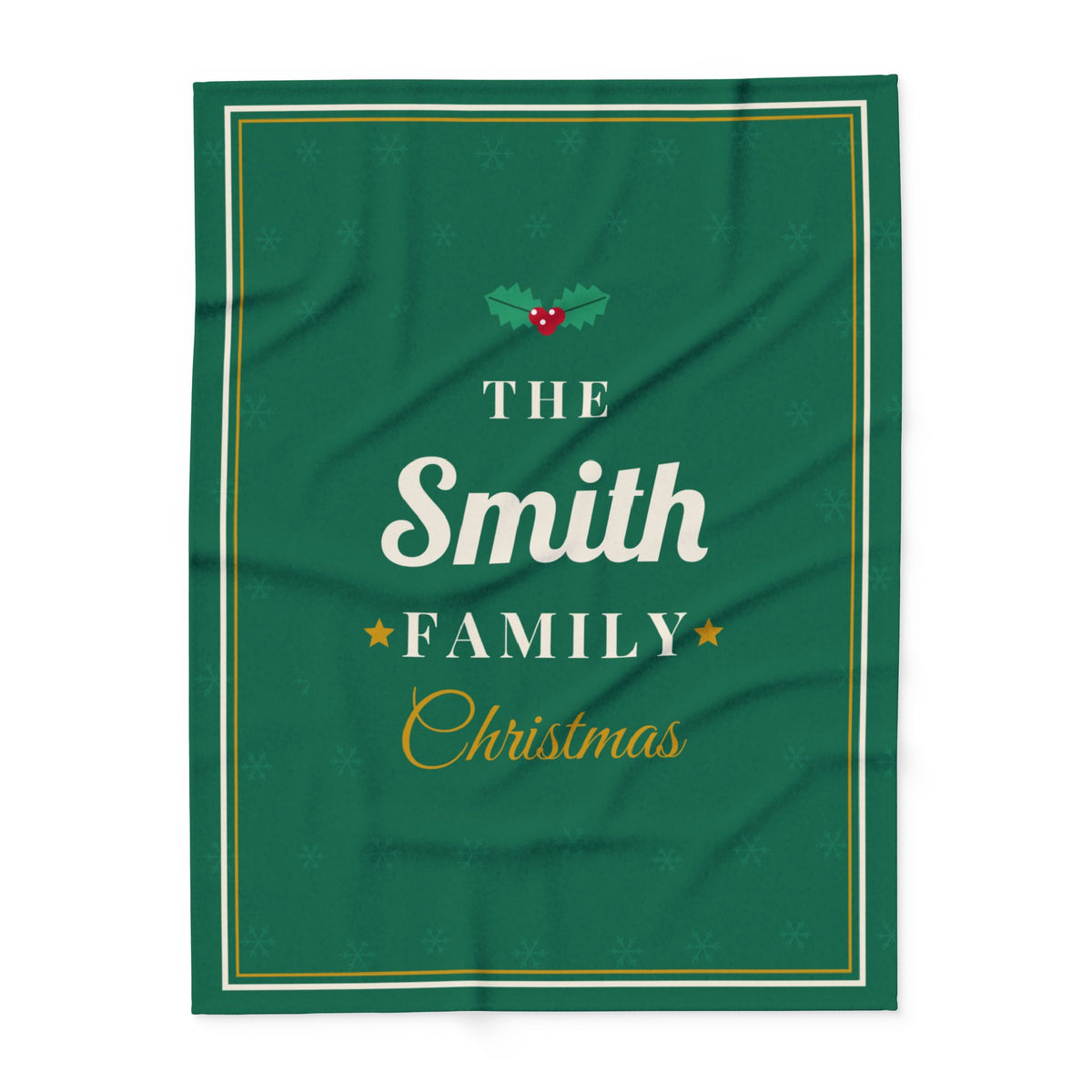 Personalised family Christmas fleece blanket, 60 x 80in - view 3 of 12