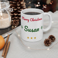 Personalised Merry Christmas name mug, 11oz - view 1 of 4