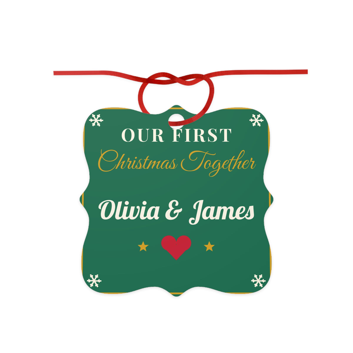 Personalised Our First Christmas Together ornament, square - view 2 of 8