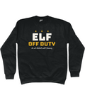 Elf Off Duty black unisex Christmas jumper