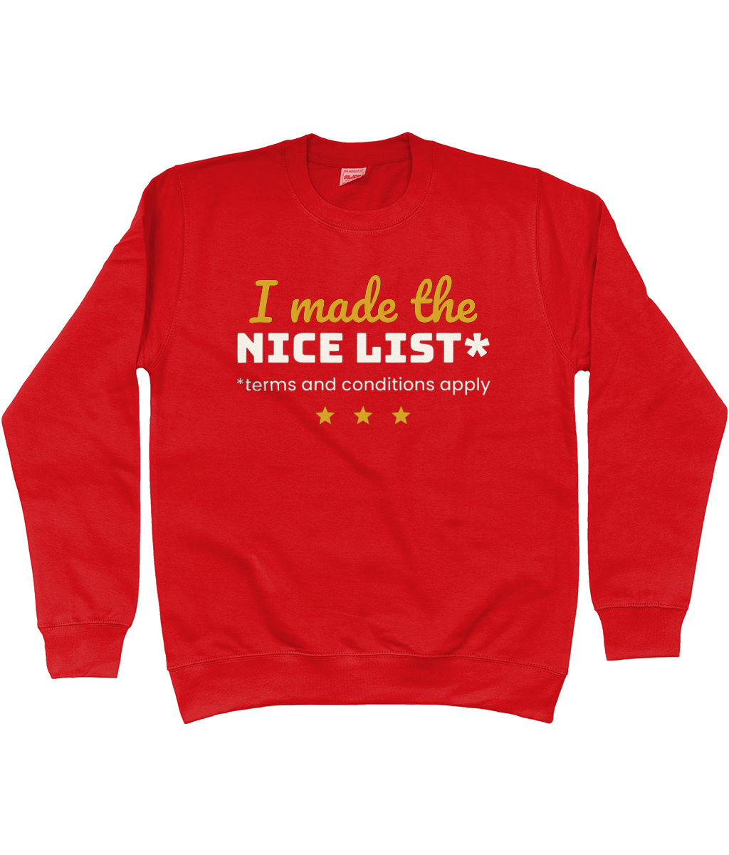 Kids' I Made The Nice List Christmas jumper - view 4 of 4
