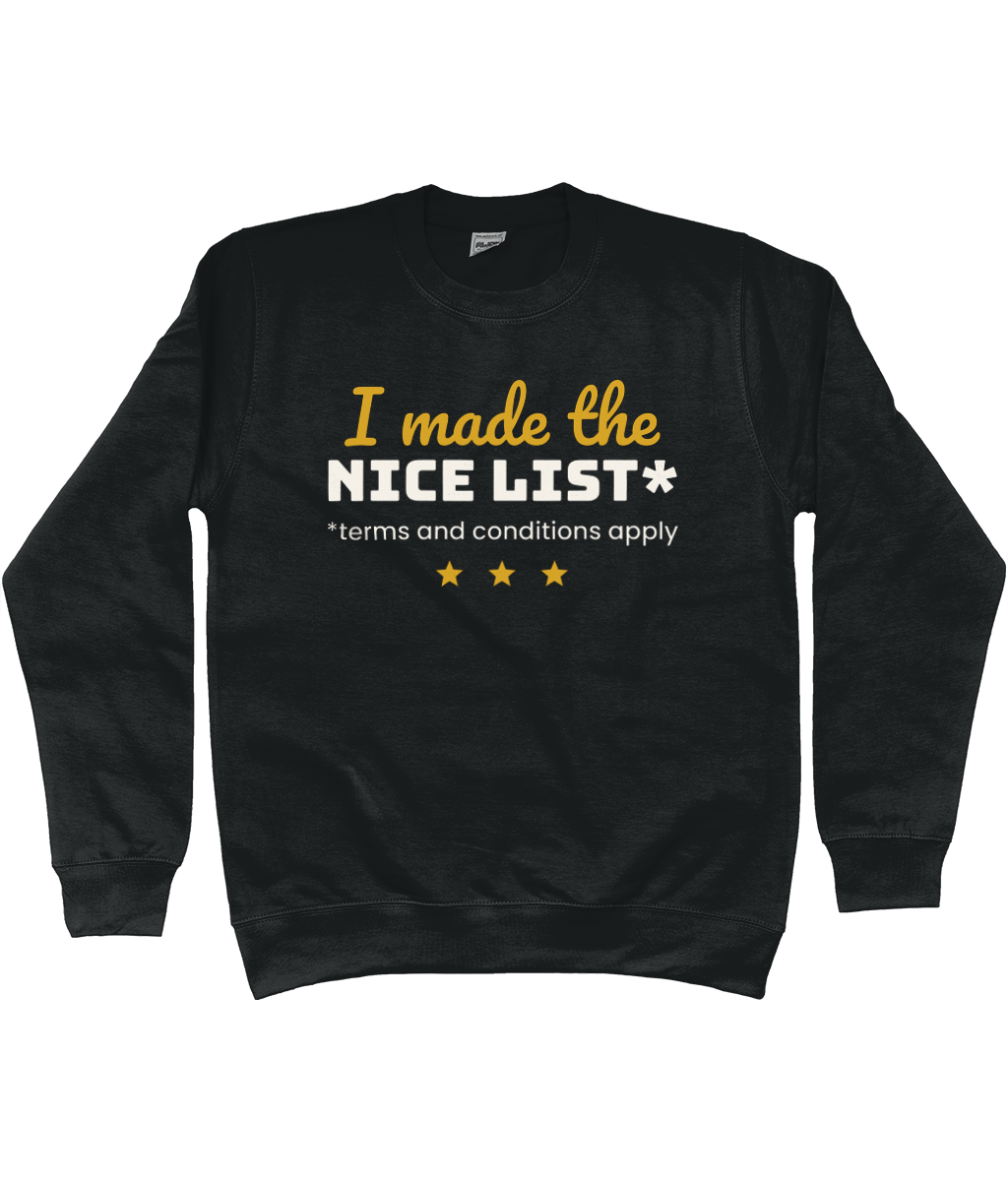 Kids' I Made The Nice List Christmas jumper - view 1 of 4